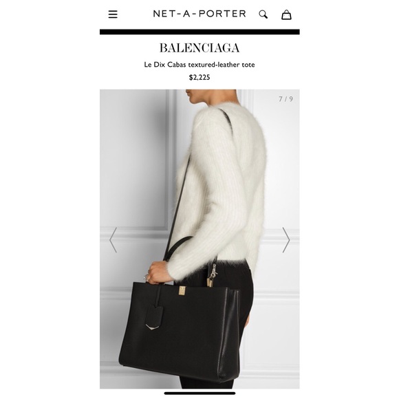 Balenciaga/Le Dix Cabas textured-leather tote - Picture 4 of 8